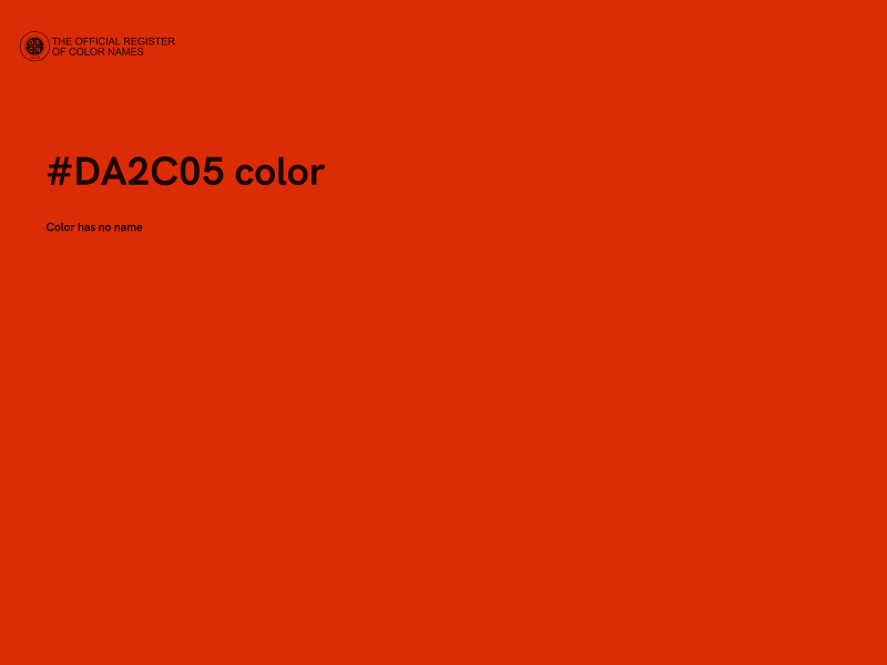 #DA2C05 color image