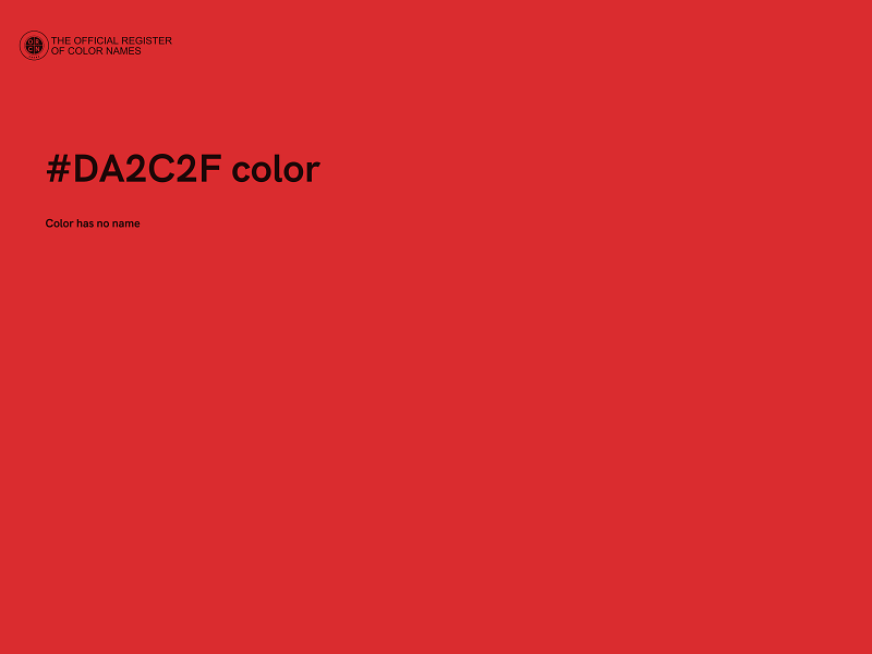 #DA2C2F color image