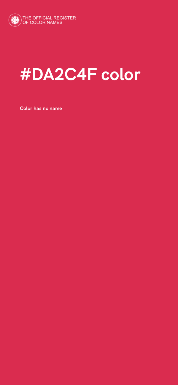 #DA2C4F color image
