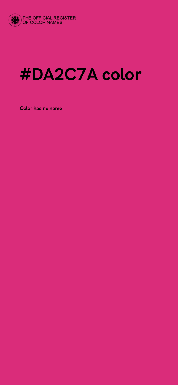 #DA2C7A color image