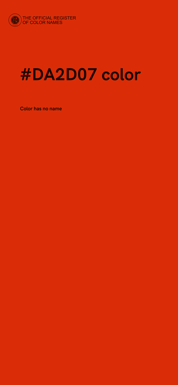 #DA2D07 color image