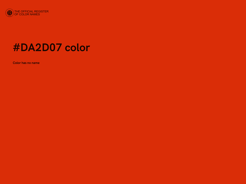 #DA2D07 color image