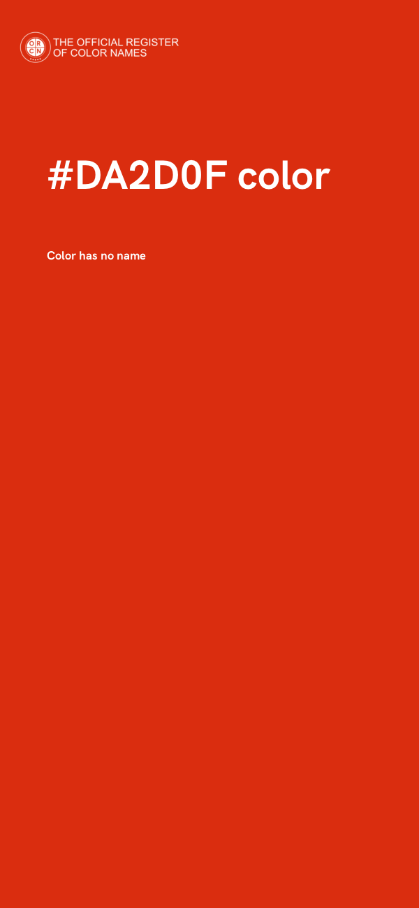 #DA2D0F color image
