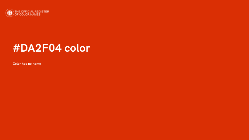 #DA2F04 color image