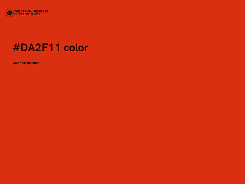 #DA2F11 color image