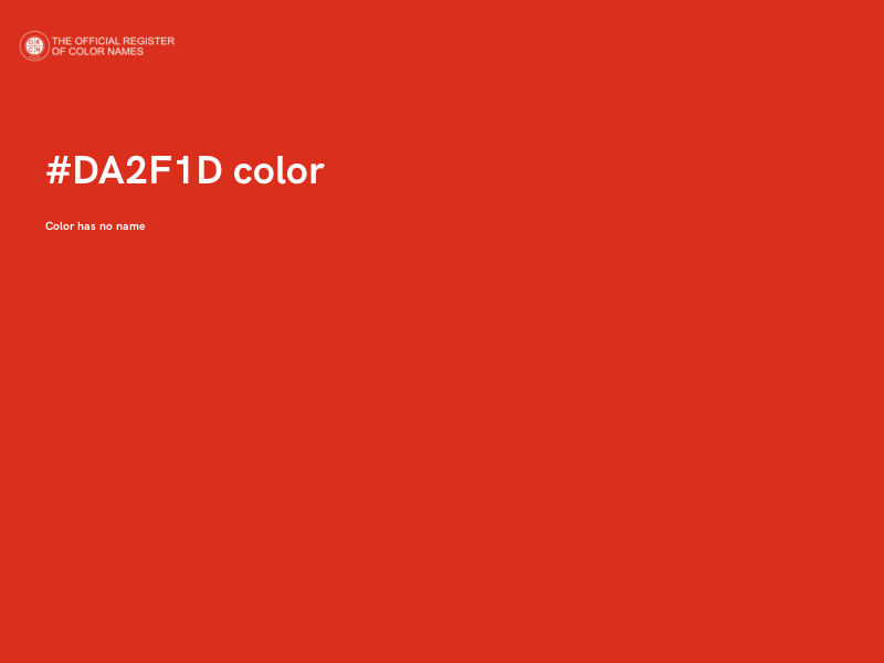 #DA2F1D color image