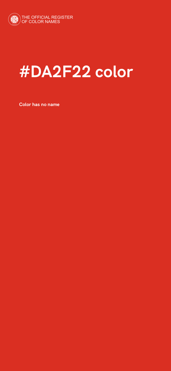 #DA2F22 color image