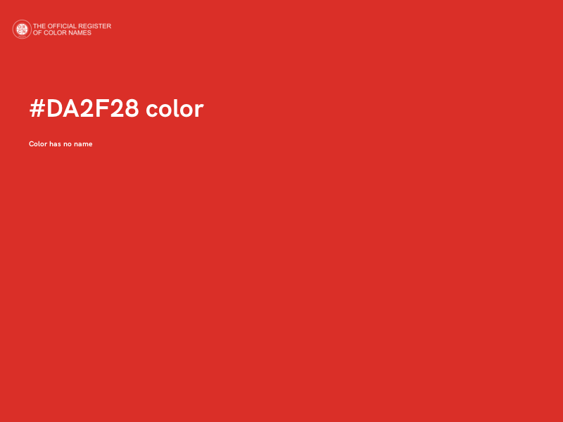 #DA2F28 color image