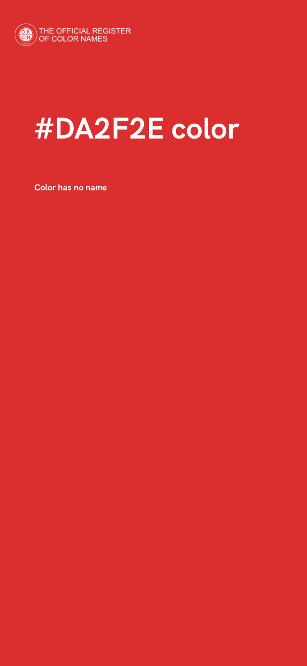 #DA2F2E color image