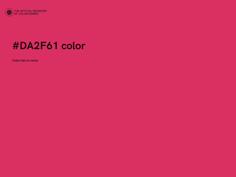 #DA2F61 color image