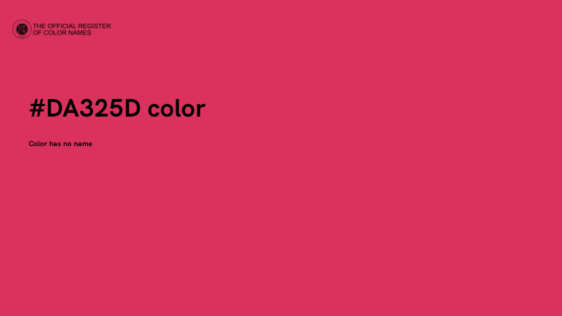#DA325D color image