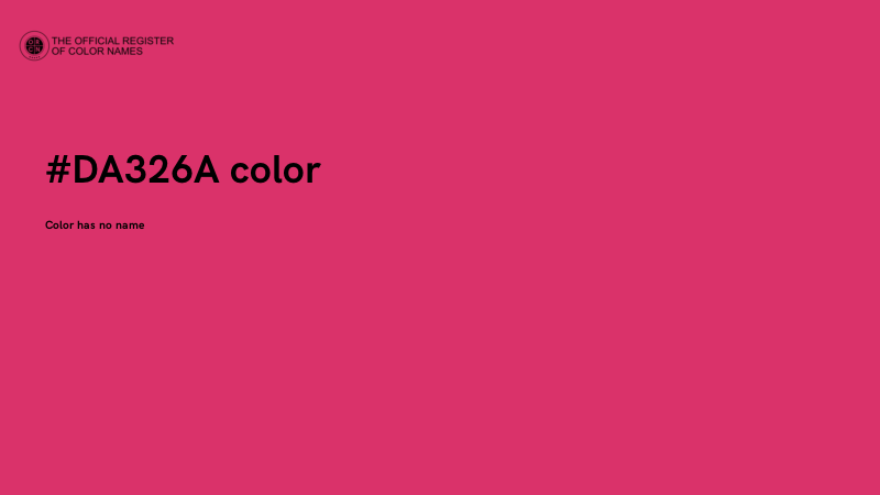 #DA326A color image