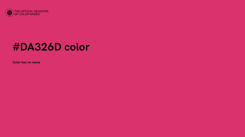 #DA326D color image