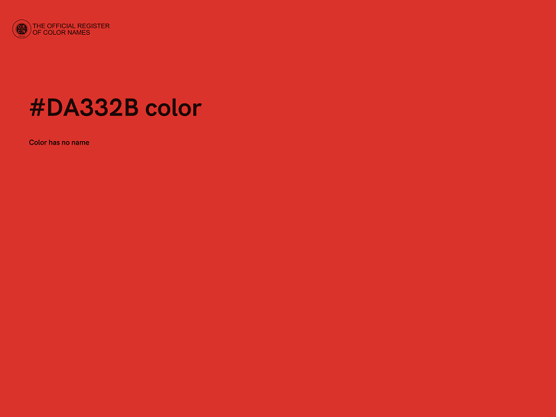 #DA332B color image