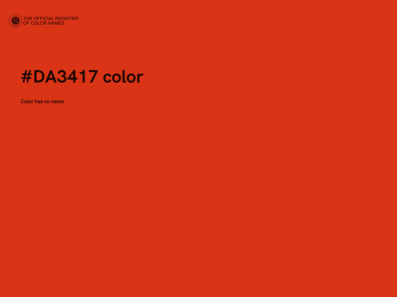 #DA3417 color image