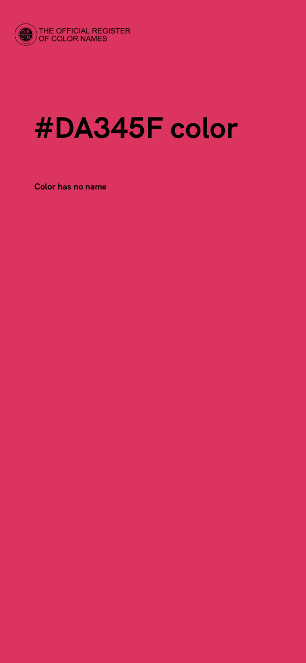 #DA345F color image