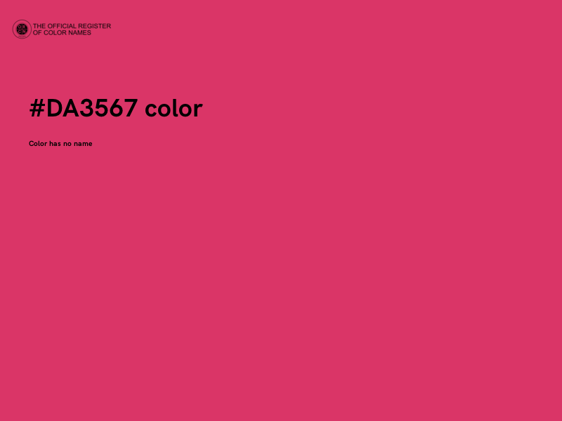 #DA3567 color image