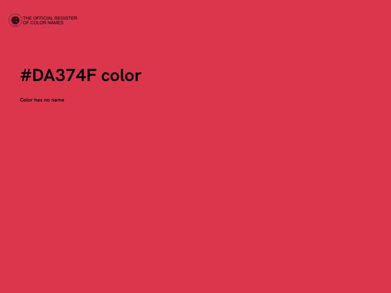 #DA374F color image