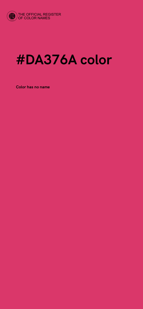 #DA376A color image