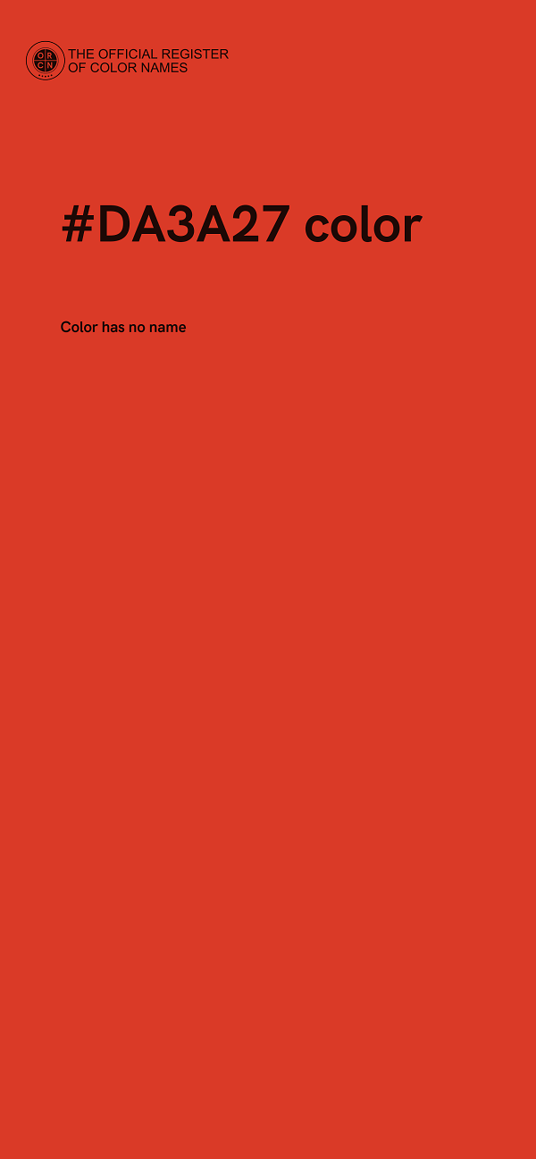 #DA3A27 color image