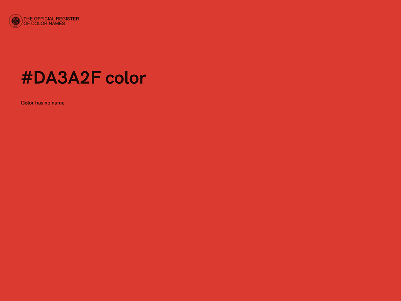 #DA3A2F color image