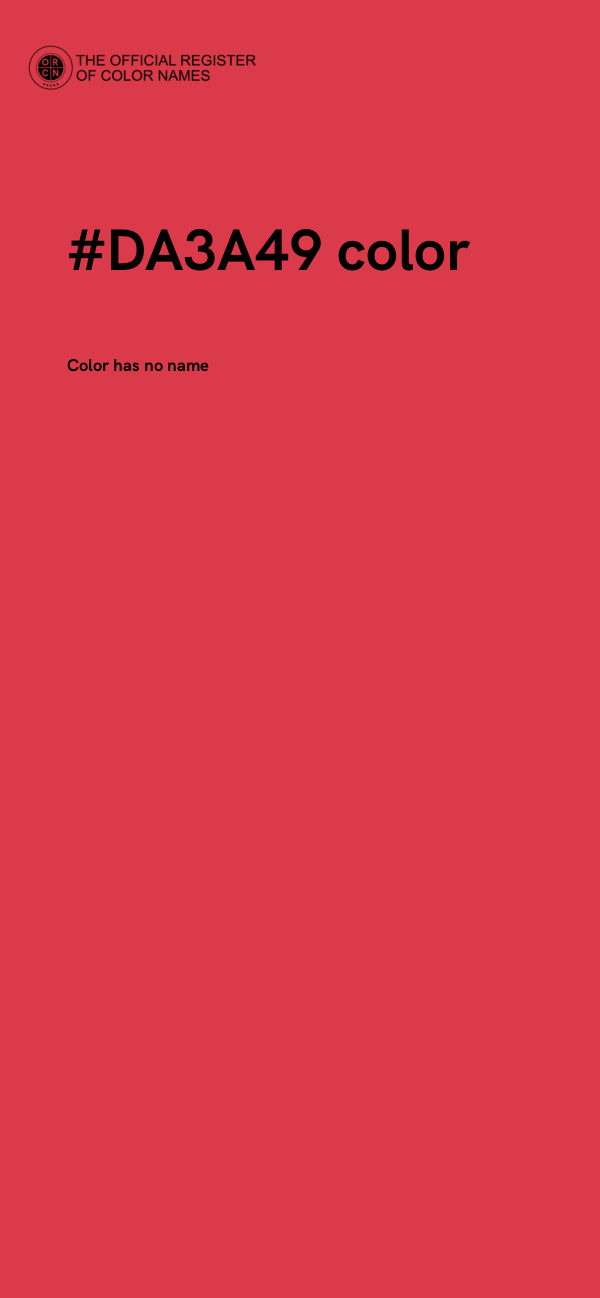 #DA3A49 color image