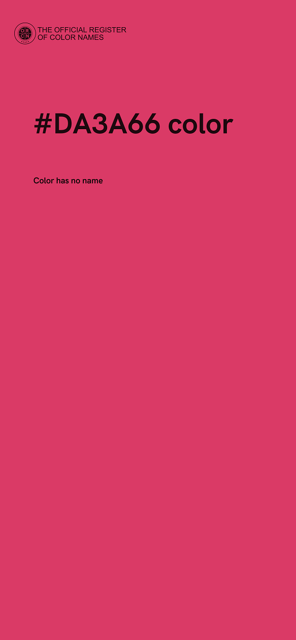#DA3A66 color image