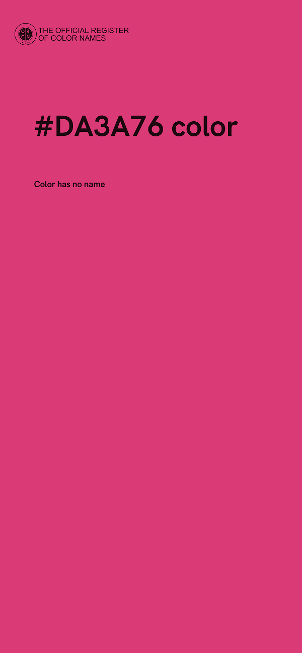 #DA3A76 color image