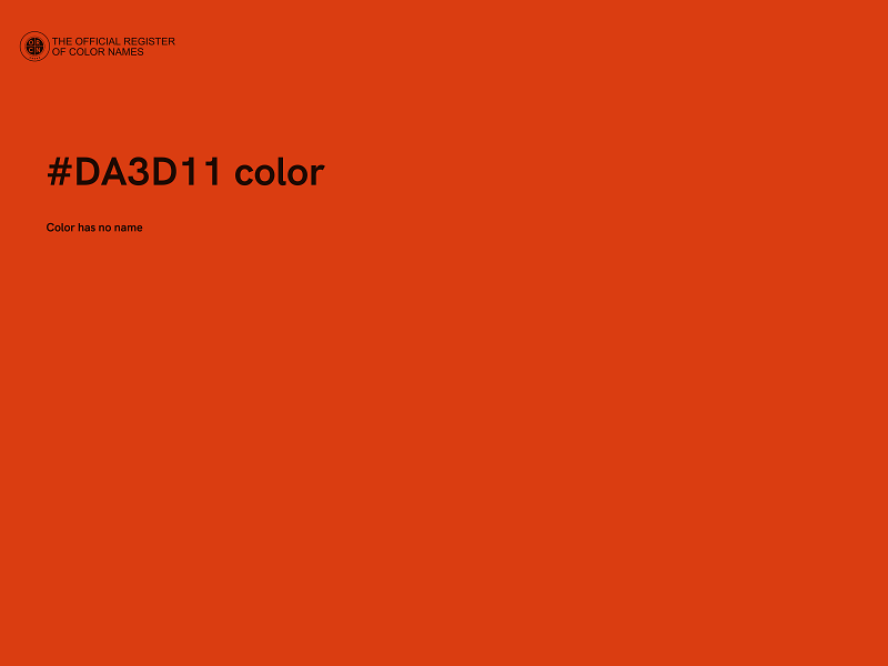 #DA3D11 color image