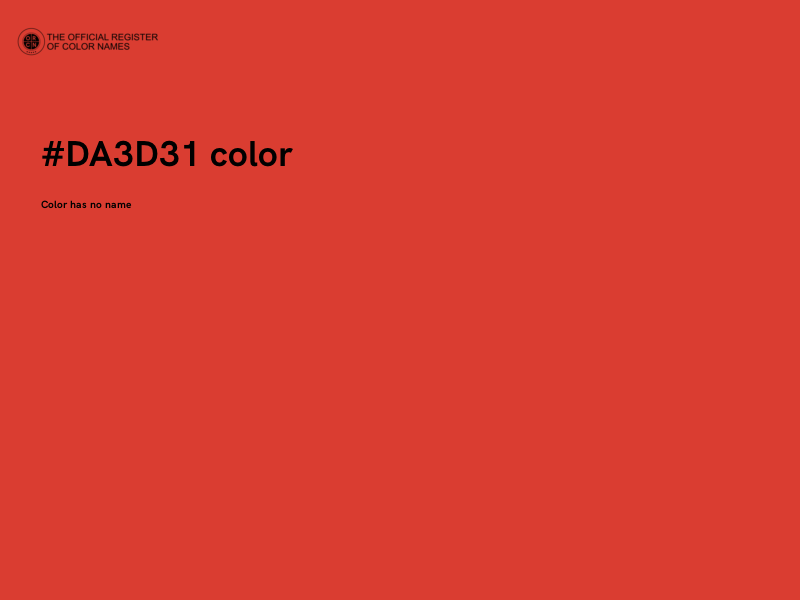 #DA3D31 color image
