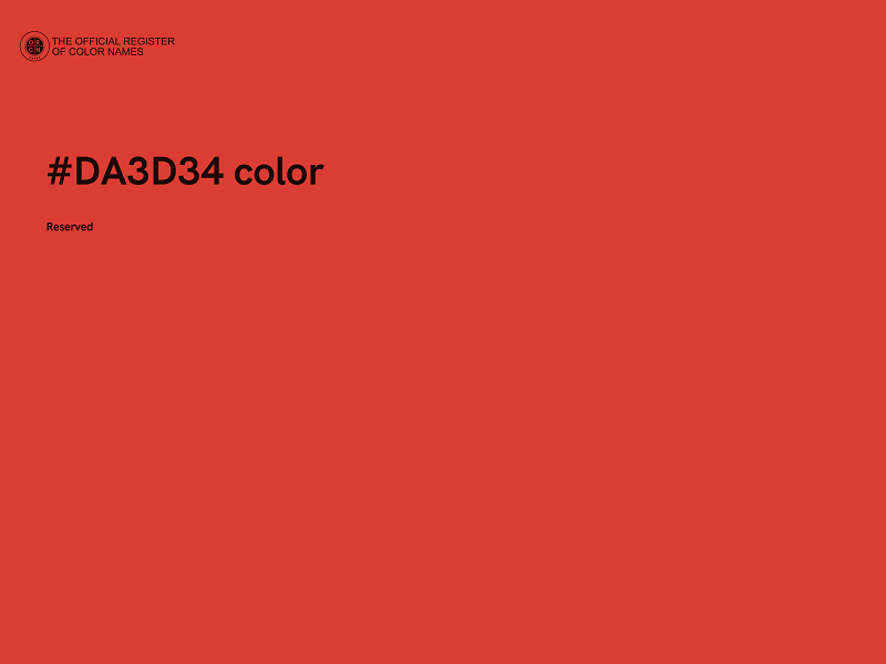 #DA3D34 color image