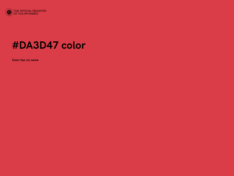 #DA3D47 color image