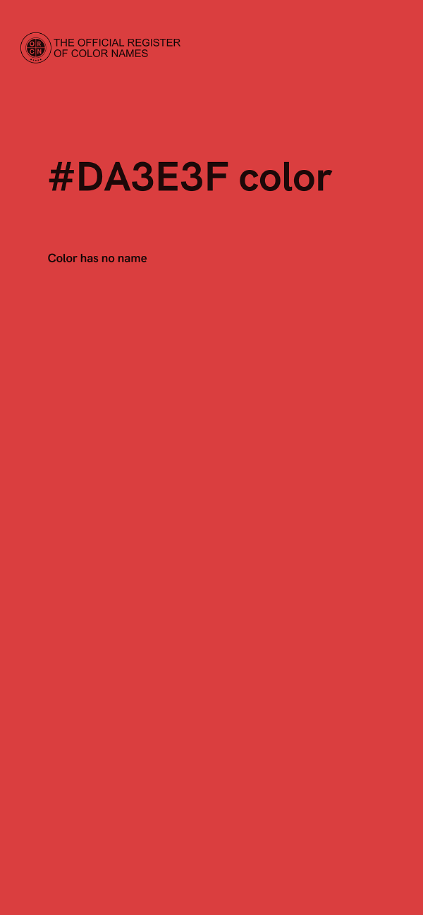 #DA3E3F color image