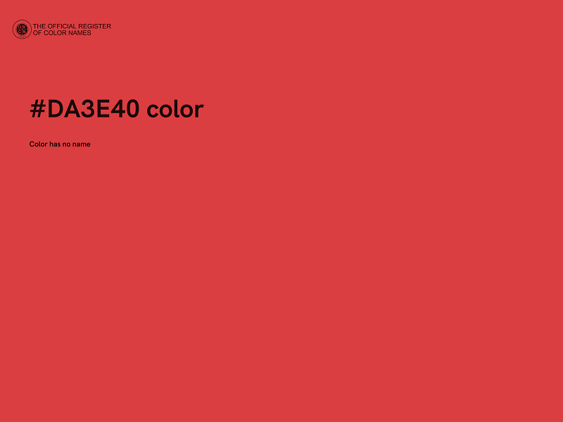 #DA3E40 color image