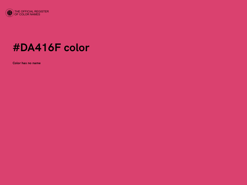 #DA416F color image