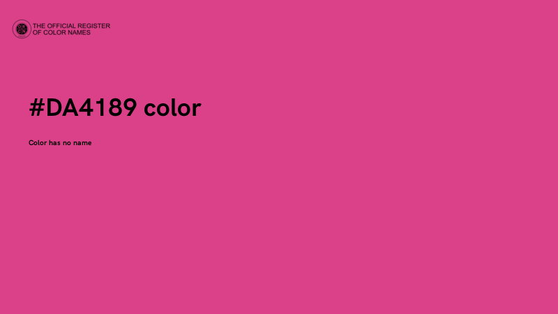 #DA4189 color image