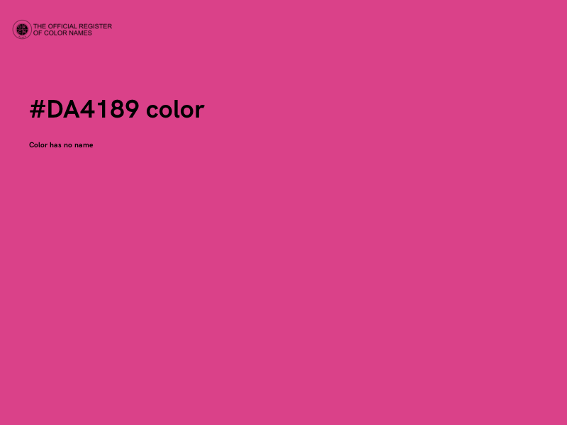 #DA4189 color image