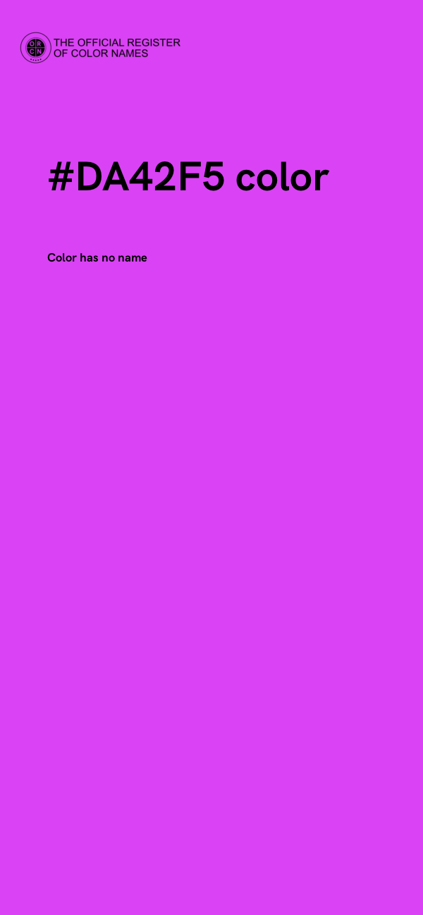 #DA42F5 color image