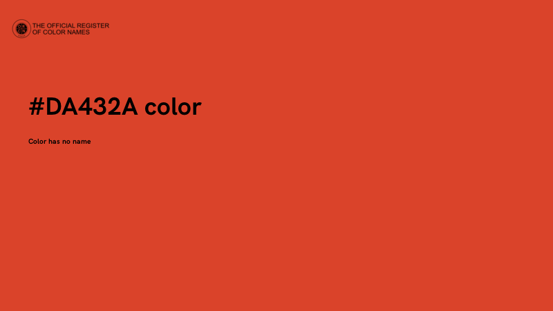 #DA432A color image