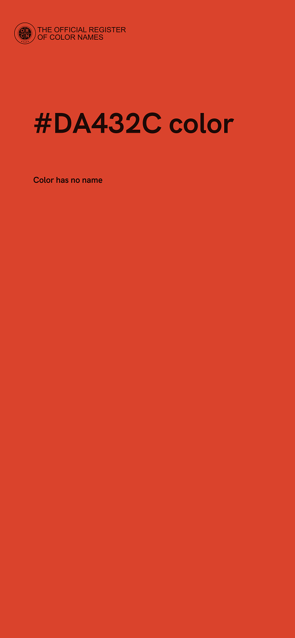 #DA432C color image
