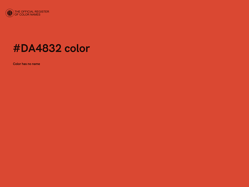 #DA4832 color image