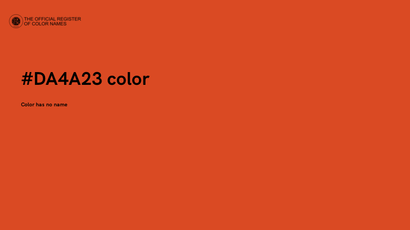 #DA4A23 color image