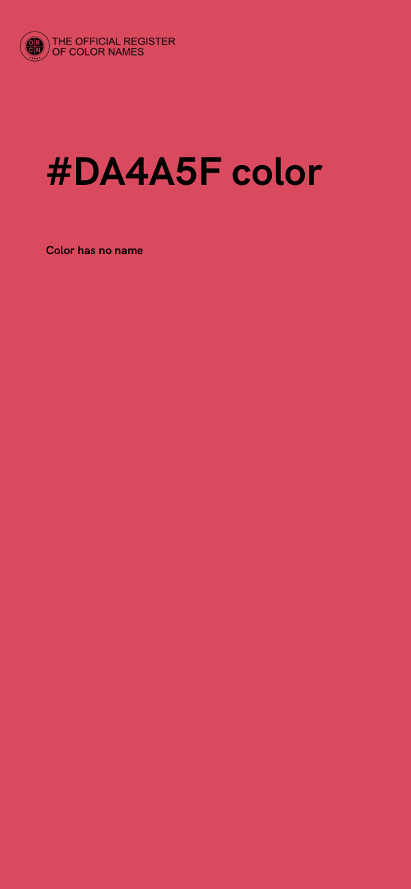 #DA4A5F color image