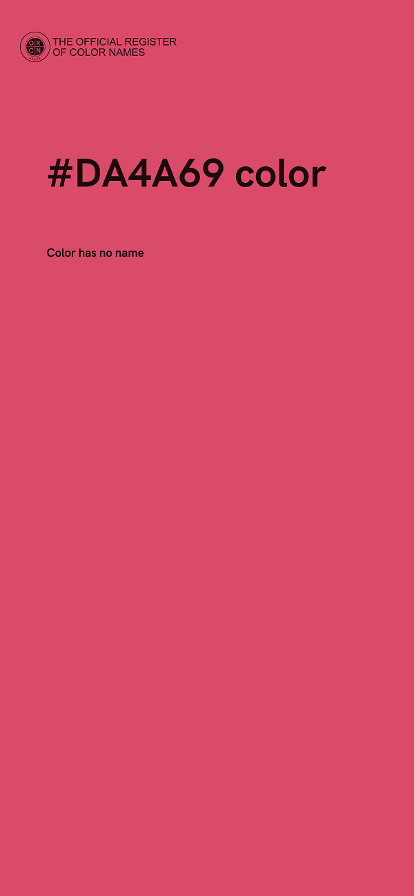 #DA4A69 color image