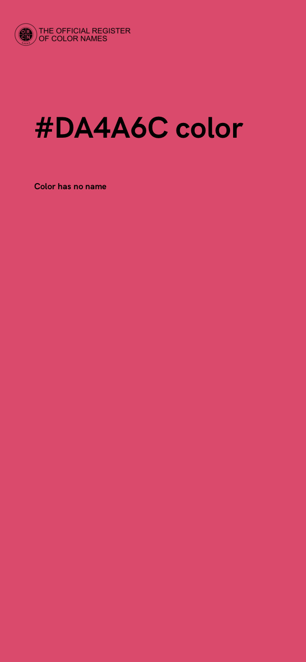 #DA4A6C color image