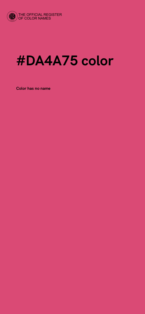 #DA4A75 color image