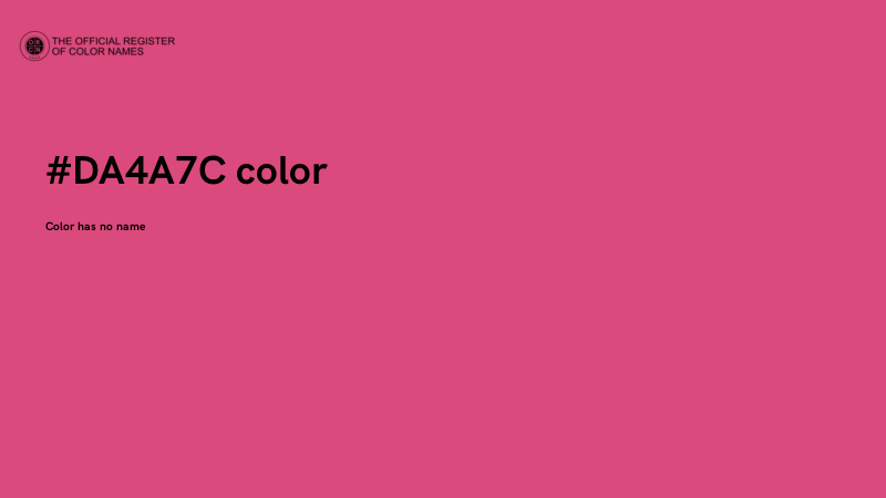 #DA4A7C color image