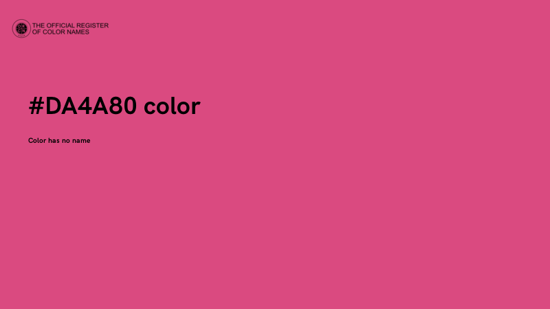 #DA4A80 color image