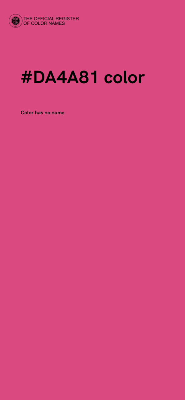#DA4A81 color image