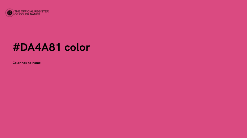 #DA4A81 color image